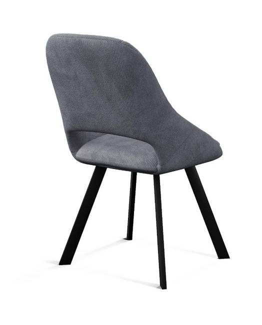 Стул DikLine 247 поворотный, AN15 серый, ножки черные Стул DikLine 247 поворотный, AN15 серый, ножки черные