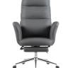 Кресло руководителя TopChairs Solid NC с оттоманкой серый