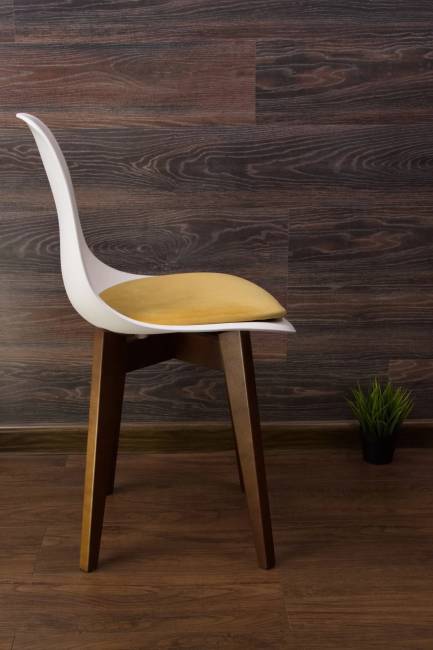 Стул Сашш орех /белый, горчичный Стул Сашш орех /белый, горчичный