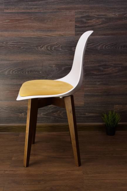 Стул Сашш орех /белый, горчичный Стул Сашш орех /белый, горчичный