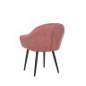 Стул с подлокотниками Leset Вайд, каркас Черный, велюр Персиковый Персиковый Черный