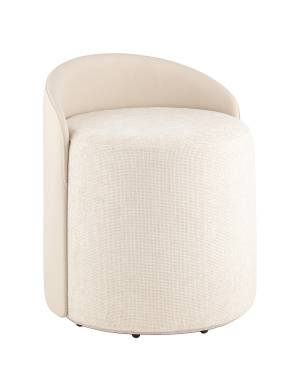 Пуф Тея спинка иск.кожа, сиденье шенилл бежевый