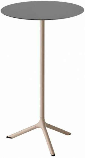 Стол ламинированный барный Tripe тортора, антрацит Ø600х1100 мм