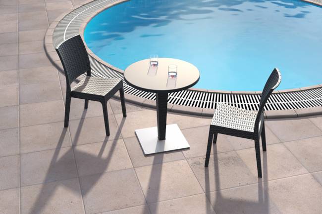 Подстолье с имитацией плетения Riva коричневый 450х450х710 мм