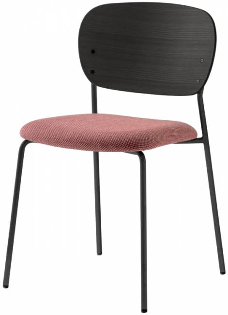 Стул с обивкой Jazz черный, черный, розовый 485х515х785 мм