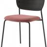 Стул с обивкой Jazz черный, черный, розовый 485х515х785 мм