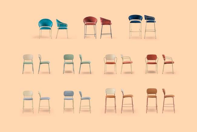 Стул с обивкой Jazz черный, черный, розовый 485х515х785 мм