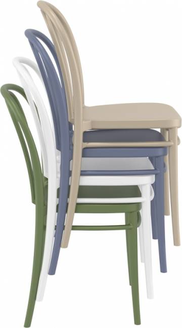Стул пластиковый Victor белый 450х520х850 мм