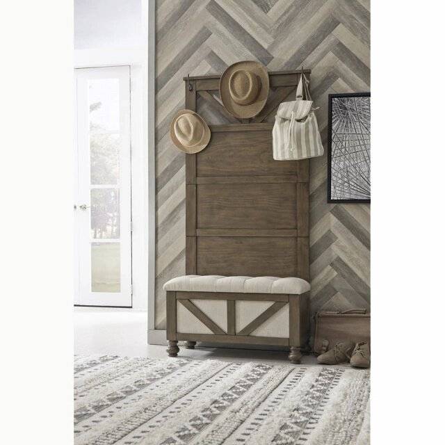 Вешалка "Brickwell", белый/натуральное дерево