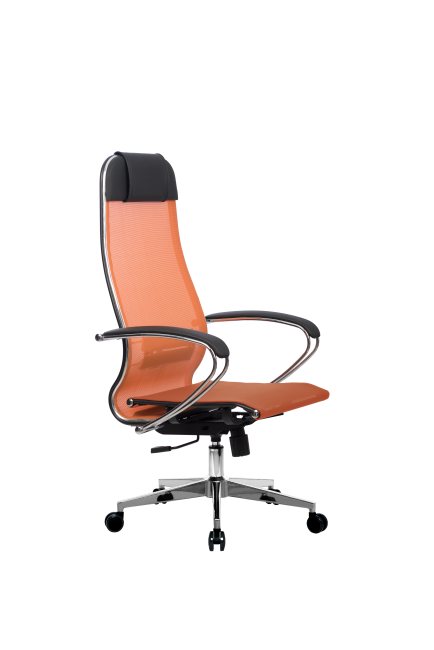 Кресло МЕТТА-4(MPRU)/подл.131/осн.004, оранжевый/оранжевый