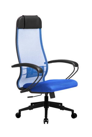 Кресло МЕТТА-11(MPRU)/подл.130/осн.002, синий/синий