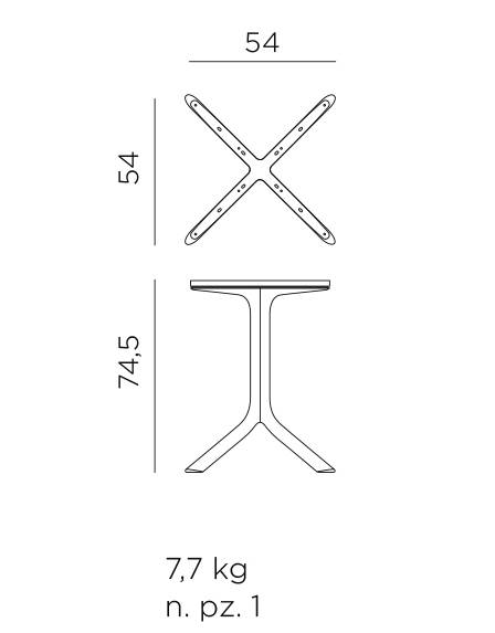 Подстолье пластиковое Clip агава 540х540х745 мм