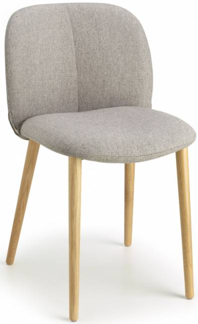 Стул с обивкой Natural Mentha Pop натуральный дуб, светло-серый 490х550х820 мм