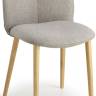 Стул с обивкой Natural Mentha Pop натуральный дуб, светло-серый 490х550х820 мм
