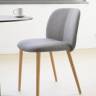 Стул с обивкой Natural Mentha Pop натуральный дуб, светло-серый 490х550х820 мм