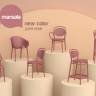 Стул пластиковый Snow марсала 520х560х830 мм