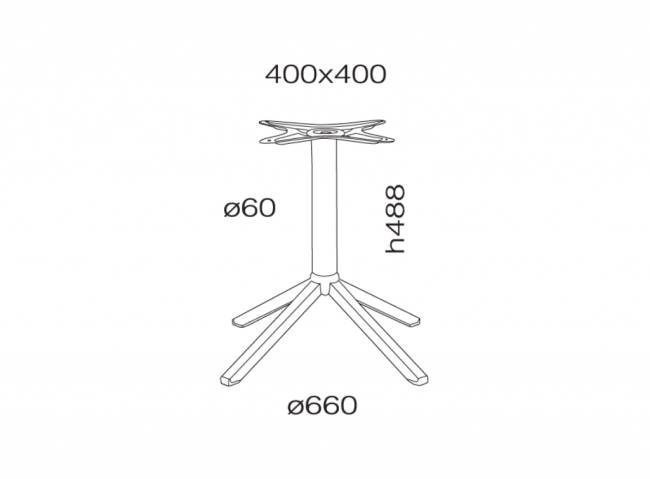 Подстолье металлическое Time 304 Ø660x488 мм
