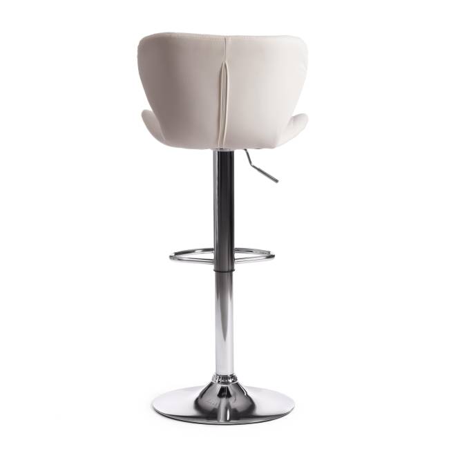 Стул барный AVIONIC (mod. KY712A) / 1 шт. в упаковке металл/экокожа, 45*53*86-107 см, белый/хром белый металл/экокожа