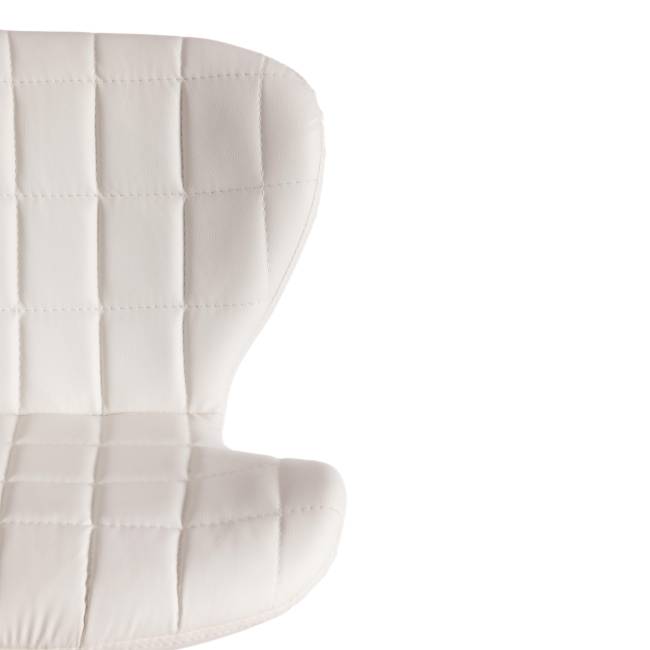 Стул барный AVIONIC (mod. KY712A) / 1 шт. в упаковке металл/экокожа, 45*53*86-107 см, белый/хром белый металл/экокожа