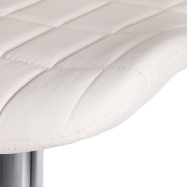 Стул барный AVIONIC (mod. KY712A) / 1 шт. в упаковке металл/экокожа, 45*53*86-107 см, белый/хром белый металл/экокожа