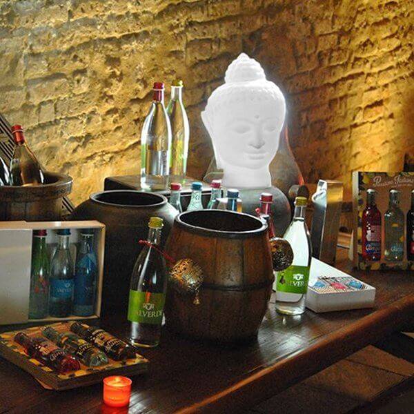 Светильник пластиковый настольный Будда Buddha Lighting белый 220х200х340 мм