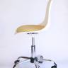 Кресло компьютерное Смузи Хром белый/горчичный
