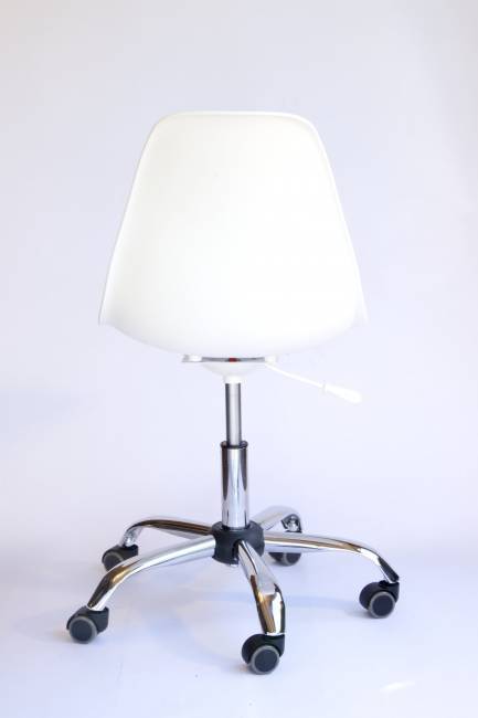 Кресло компьютерное Смузи Хром белый/горчичный