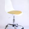 Кресло компьютерное Смузи Хром белый/горчичный