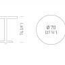Стол металлический Arket Ø700х740 мм