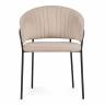 Стул на металлокаркасе Лео бежевый brandy light 2 / черный