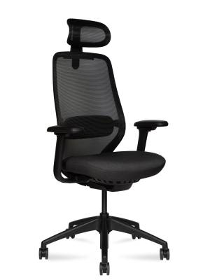 Кресло офисное / Вольта / Volta / черная сетка / черный пластик / база нейлон