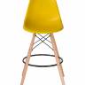 Стул барный DOBRIN DSW BAR, ножки светлый бук, цвет сиденья жёлтый (Y-01)