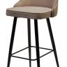 Барный стул NEPAL-BAR БЕЖЕВЫЙ #5, велюр/ черный каркас (H=78cm) М-City