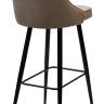 Барный стул NEPAL-BAR БЕЖЕВЫЙ #5, велюр/ черный каркас (H=78cm) М-City