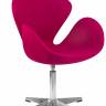Кресло дизайнерское DOBRIN SWAN, бордо ткань AF5, алюминиевое основание