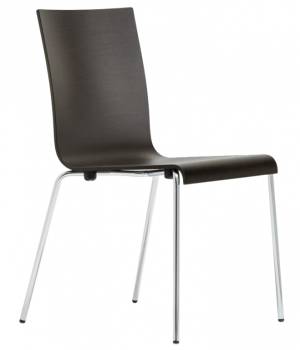 Стул деревянный Kuadra хромированный, венге 480х540х845 мм