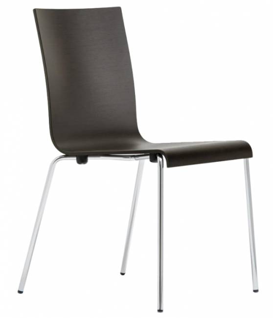 Стул деревянный Kuadra хромированный, венге 480х540х845 мм Стул деревянный Kuadra хромированный, венге 480х540х845 мм