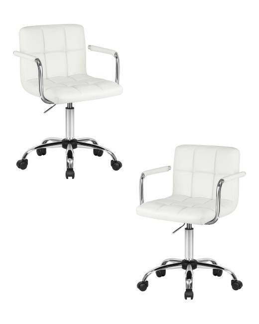 Набор 2 шт Офисное кресло для персонала DOBRIN TERRY, белый