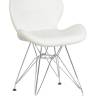 Набор 2 шт Стул обеденный DOBRIN BUTTERFLY CHROME, ножки хром, цвет белый