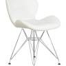 Набор 2 шт Стул обеденный DOBRIN BUTTERFLY CHROME, ножки хром, цвет белый