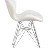Набор 2 шт Стул обеденный DOBRIN BUTTERFLY CHROME, ножки хром, цвет белый