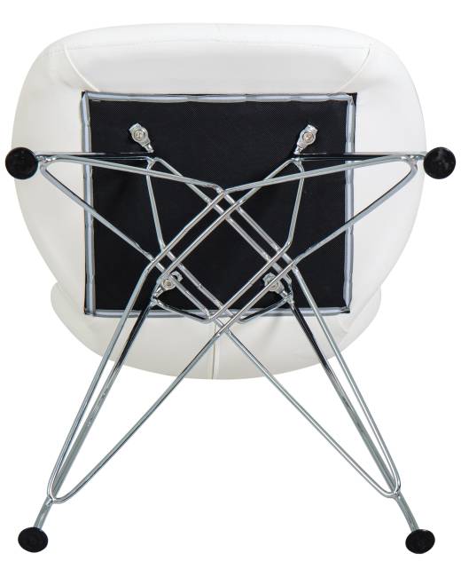 Набор 2 шт Стул обеденный DOBRIN BUTTERFLY CHROME, ножки хром, цвет белый