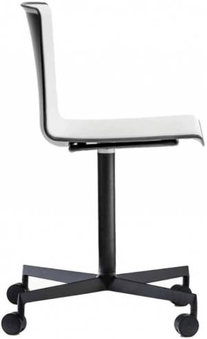Стул офисный на колесах Tweet белый, черный 490х525х810 мм