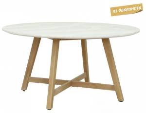 Стол каменный обеденный Mali Ø150 натуральный Ø1500х800 мм