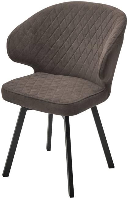 Стул ХИЛТОН 360 град., цвет B29 Шоколадный, велюр / черный каркас М-City