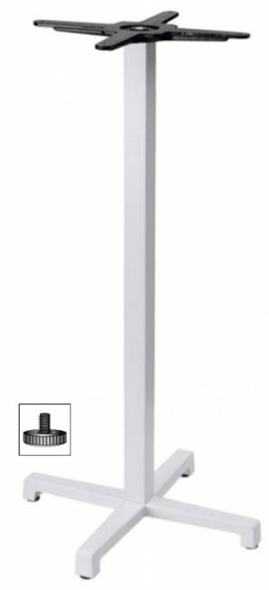 Подстолье барное металлическое Cross белый 550х550х1090 мм