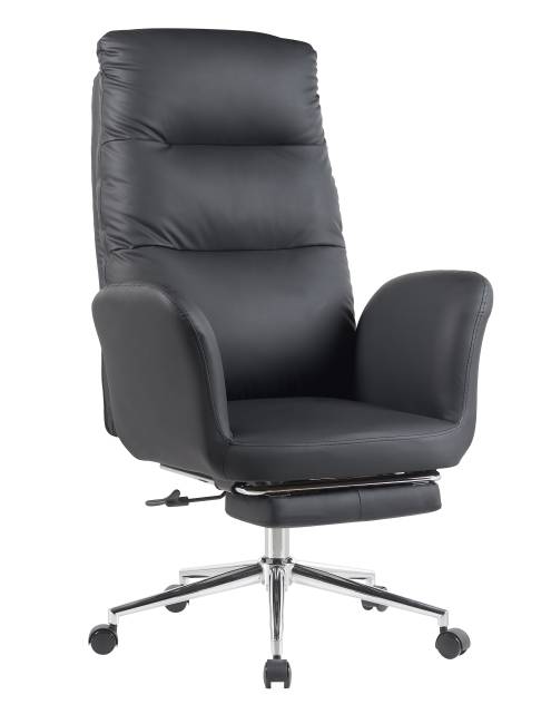 Кресло руководителя TopChairs Solid NC с оттоманкой черный