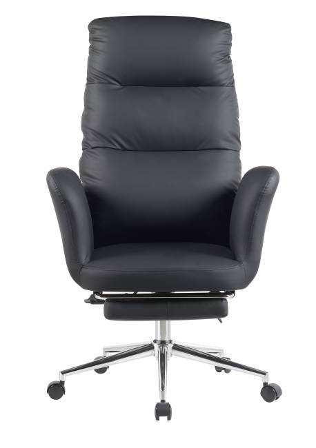 Кресло руководителя TopChairs Solid NC с оттоманкой черный