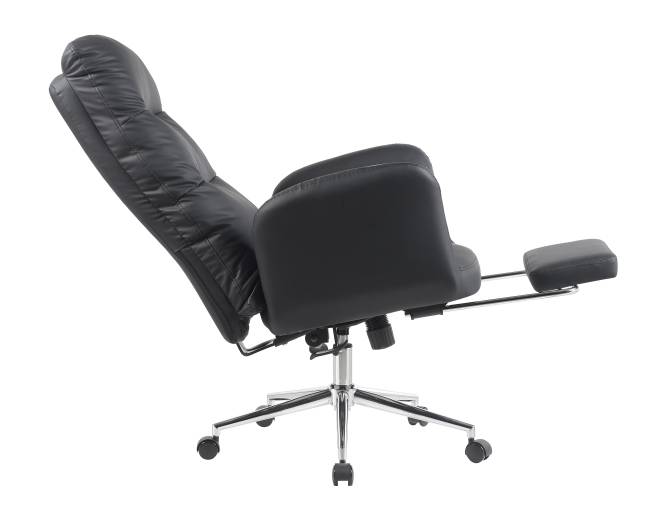 Кресло руководителя TopChairs Solid NC с оттоманкой черный