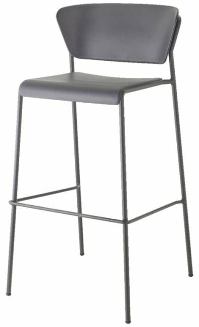 Стул пластиковый барный Lisa Technopolymer Go Green антрацит 520х500х980 мм Стул пластиковый барный Lisa Technopolymer Go Green антрацит 520х500х980 мм